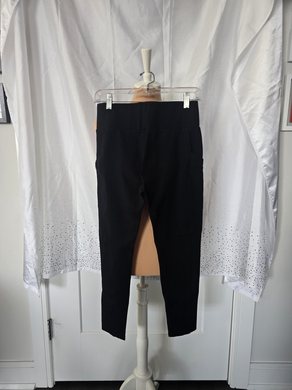 Loft Lou & Gray Black Stretch Ponte Pants With Side Pockets - SZ M